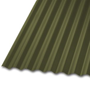 Plancha Acanalada Onda 3/4 Prepintada - 851x3660 Verde Tierra
